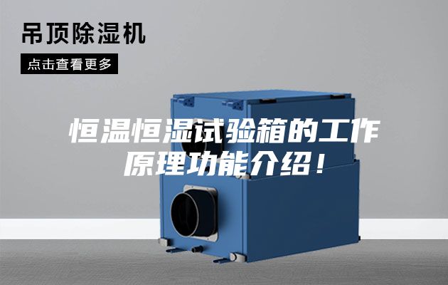 恒溫恒濕試驗箱的工作原理功能介紹！